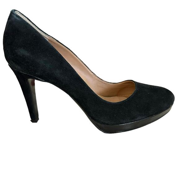 Calvin Klein Paulette size 9 women’s suede leather pumps almond toe 4” heel - Picture 6 of 9